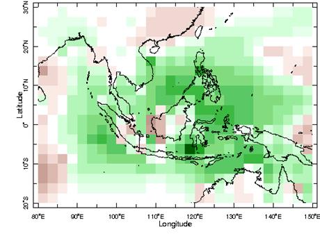 November to January rainfall anomaly composite